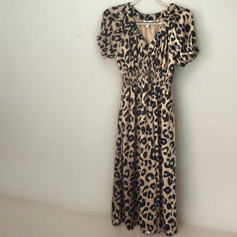 Cheetah print maxi dress